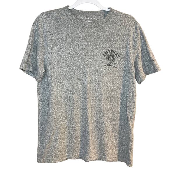 American Eagle Super Soft Standard Fit Short Sleeve Shirt Gray SZ Small - Picture 1 of 4